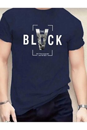 tricou unisex de bază cu decolteu în formă de oversize cu imprimeu negru malkoçbey