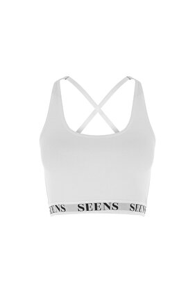 Aurline Beyaz Basic Bralet