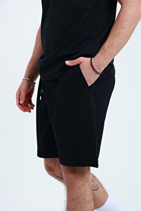 شورت رجالي من القطن الممشط بجيوب جانبية مزدوجة الساق