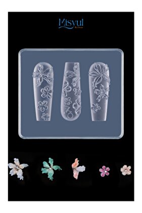 Nail Art Desen Kalıbı, Charm Tırnak Süsleme 3D Silikon Kalıp 3514