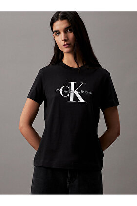 تي شيرت نسائي أسود قصير الأكمام