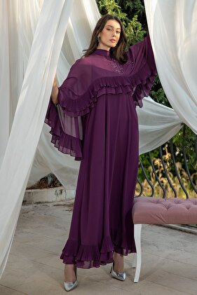 فستان بتفاصيل الكشكشة