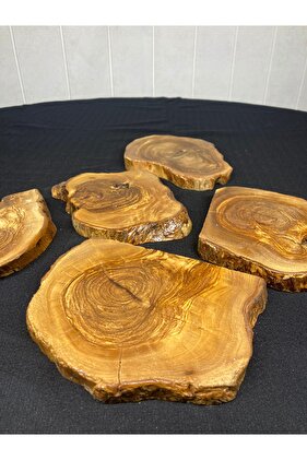 Ham Zeytin Ağacı Tablası 5 Parça | Hobi Epoksi Çalışması İçin | Zeytin Ağacı