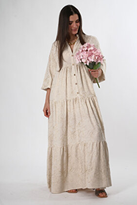 فستان نسائي صيفي موديل Katleya مصنوع من الفيسكوز بنسبة 100%