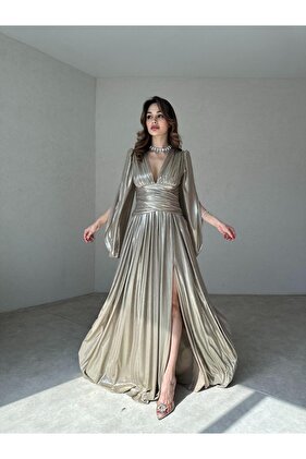 فستان ARIA ماكسي 8548 - ذهبي