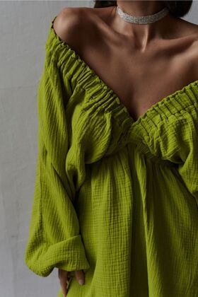 Zelené mušelínové šaty Grace Pistachio