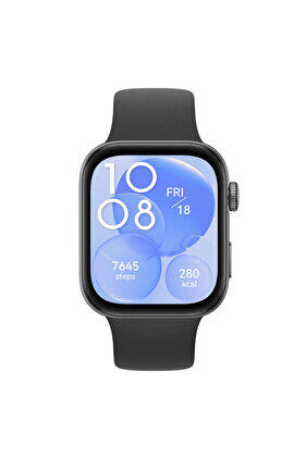 ساعة WATCH FIT 3 - شاشة AMOLED مقاس 1.82 بوصة، تصميم نحيف للغاية، متوافقة مع أنظمة iOS وAndroid، لون أسود