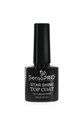 Полуперманентен лак за нокти Top Coat Star Shine 10 мл - Финишен гел