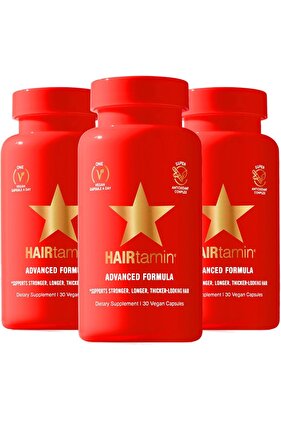 Gluten-free Hair Growth Biotin Vitamins Capsules (Pack of 3, 30 Pieces)