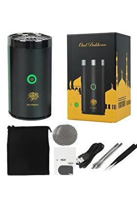 Electric Incense Burner for Car, Home, USB Type-C Rechargeable Black