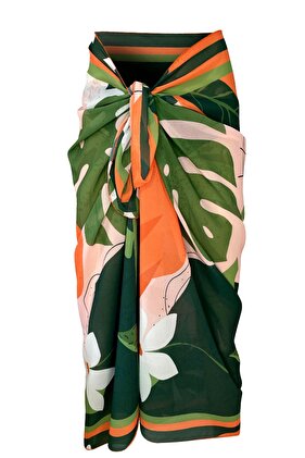 Shelly şifon portakal pareo (150*100 cm)