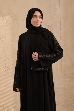 طقم شال مطرز بالحجر - Ferace