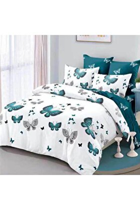 Λινό από λεπτό βαμβάκι, θειούχο, διπλό κρεβάτι, 2 άτομα, 6 τεμάχια