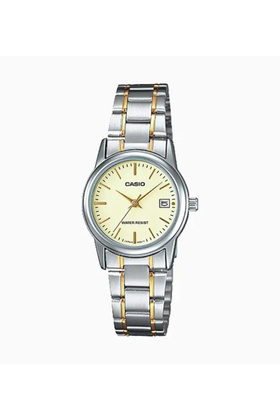 CASIO Women's Analog Beige Dial Watch - LTP-V002SG-9A