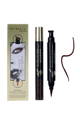 Cosmetics Suya Dayanıklı Çift Taraflı 24 Saat Damga Eyeliner - Ince Damga