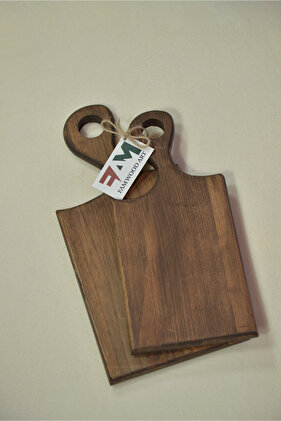 لوح تقطيع من الخشب الطبيعي مكون من قطعتين، طبق تقديم مصنوع من خشب الصنوبر بنسبة 100%