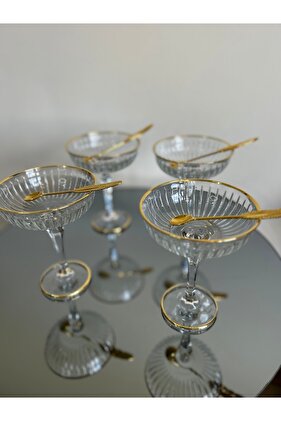 طقم 4 قطع من الملاعق والوعاء ووعاء زيتون ووعاء مربى زجاجي