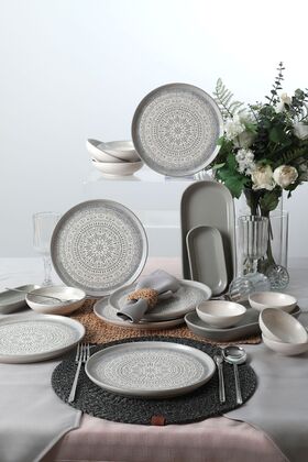 طقم إفطار حجري 18 قطعة لـ 6 أشخاص 21426-27