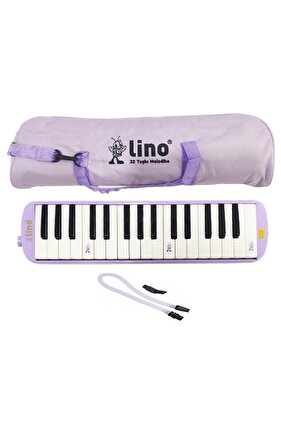 حقيبة قماش ميلوديكا مع 32 مفتاحًا باللون الأرجواني الفاتح