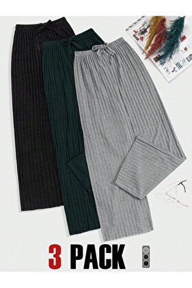 Σετ πιτζάμες 3 τμχ γυναικείες, ριπ παντελόνι και φόρμα για καθημερινή χρήση στο σπίτι.