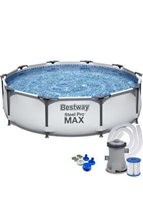 Piscina cadru metalic Bestway, 305x76 cm, 4.700 litri, cu pompa de filtrare