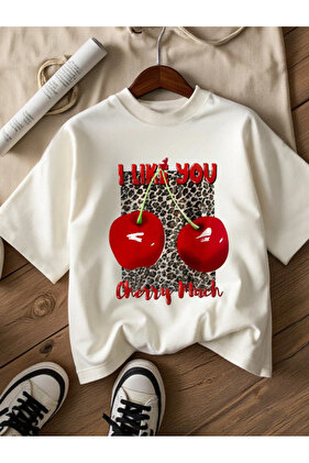 Női DOLCE VITA egyedi nyomott mintás, túlméretezett pamut, környakú póló