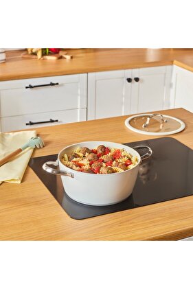 Swiss Crystal Almond Cream Kasserolle mit Edelstahlgriff 24 cm