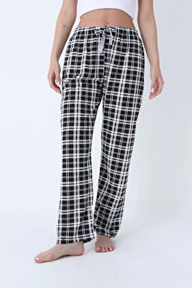 بيجامة منقوشة منقوشة للجنسين بخصر مطاطي