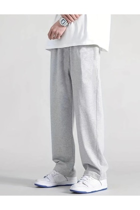 ملابس مريحة بنطال رياضي واسع الساق ومستقيم