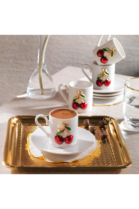 طقم فناجين قهوة زيرا 4 أشخاص 8 قطع-كرزي