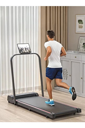 جهاز جري هيدروليكي سعة 90 كجم، 1.75 حصان، 2 في 1، قابل للطي، مستويين، ميل يدوي، مع جهاز تحكم عن بعد