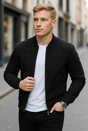 سترة إريك من جلد الغزال