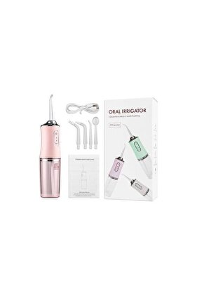Irigator oral pentru duș bucal, Profesional, 4 accesorii și 3 moduri de curățare, 220 ml - Alb