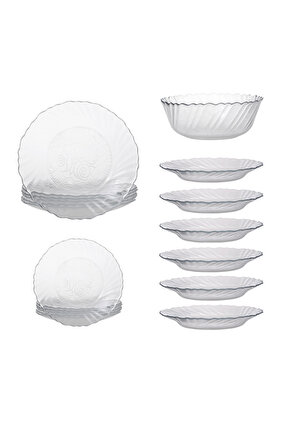 DIANA ZESTAW 19 SZT. 6 FARFURI INTINSE 25 CM 6 FARFURII ADANCI 20,5CM 6 FARFURIDESERT 19 CM 1BOL 22,5 CM