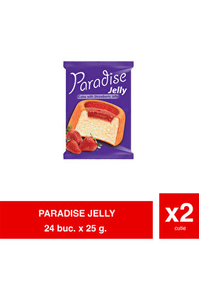 JELLY – Prăjitură cu Jeleu de Căpșuni – 25g x 24 x 2 Pachet | Gust Fructat și Moale