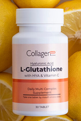 Glutathione, 500Mg, L-Glutathione, Hyaluronic Acid & Vitamin C
