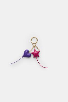 Puf efektli balonlu anahtarlık