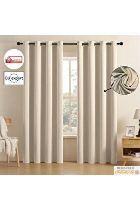 مظلة شمسية بحلقة تعتيم بفتحة ريفية باللون البيج