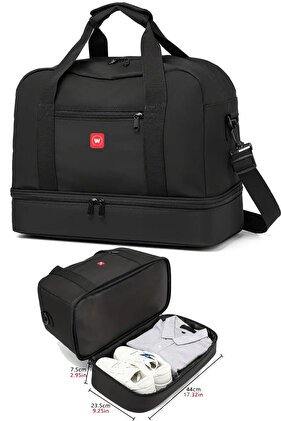 Kabin Boy Hostes Valiz Su Geçirmez Seyahat Spor Hastane Çantası Ayakkabı Bölmeli El ve Omuz Çantası
