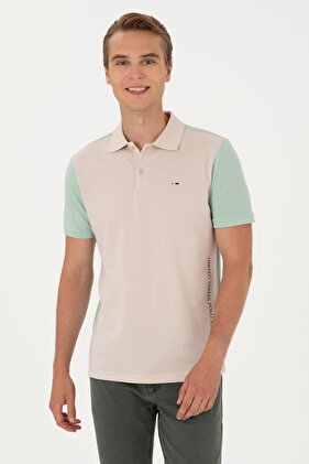 Pánske tričko Regular Fit Water Green Polo s golierom 50306790-VR048