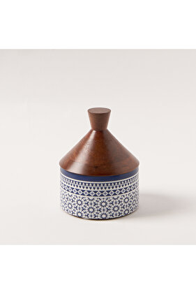 وعاء جوز من خشب البهجة والخزف