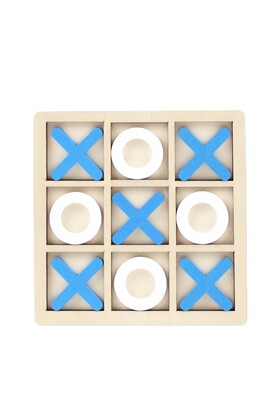 Jucărie Montessori Tic Tac Toe, Flippy, Interactivă, X și O, Albastru Alb
