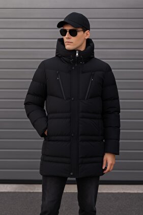 Vodě a větruodolná pánská nafouknutá bunda s kapucí