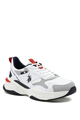 U.S. Polo Assn. Solidar White-Navy-Red Men's Casual Sports Shoes