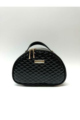 حقيبة مكياج نسائية سوداء - حجم كبير