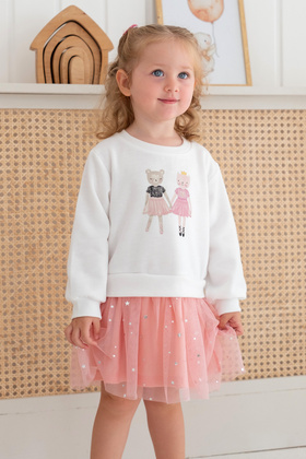 سويت شيرت بناتي مع تنورة توتو فستان كيتي