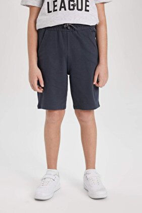 Boy's Pique Basic Plain Bermuda Shorts B5925A824Sm