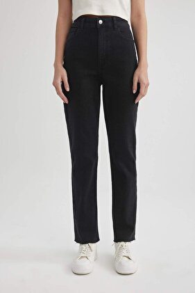 Mary Vintage Straight Fit Yüksek Bel Paça Ucu Kesik Bilek Boy Jean Pantolon B7133AX24SP