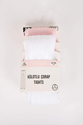 Kız Çocuk 2'li Külotlu Çorap Y5004a6ns