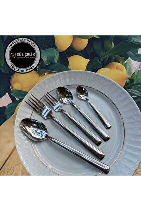 طقم شوك وملاعق 30 قطعة ستانلس ستيل 1 ملم